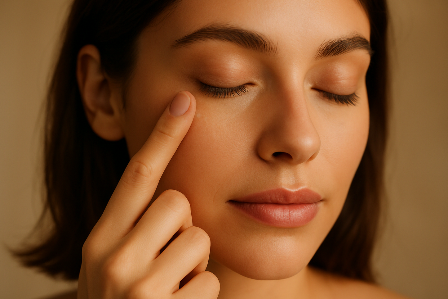 بنت تستخدم eye contour بدون اظهار المنتج فى الصورة